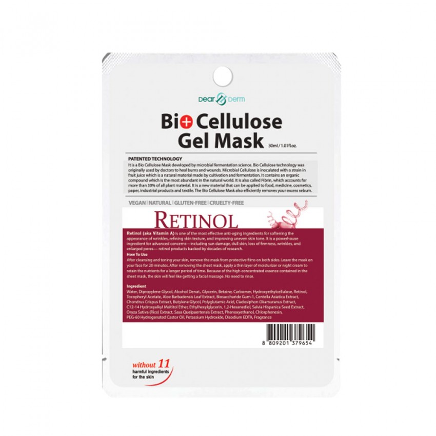 Dearderm Bio Cellulose Gel Mask - Retinol